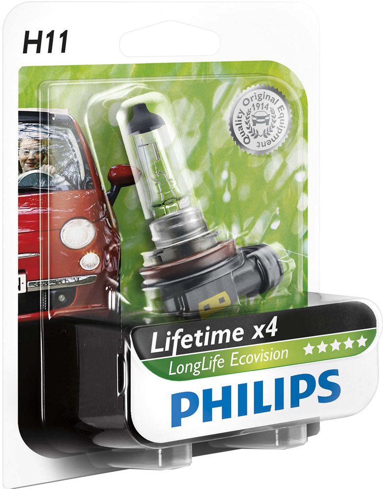 

Галогенная лампа Philips H11 LongLife EcoVision 1шт [12362LLECOB1]