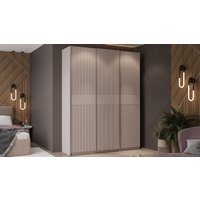 Шкаф-купе Трия Оскар Хилтон Т2 1800 271085 (ручка серебро/дуб крафт золотой/кашемир сатин)