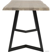 Кухонный стол Buro7 Уиллис 120 (с обзолом, дуб беленый/черный)