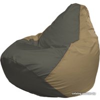 Кресло-мешок Flagman Груша Макси Г2.1-368 (бежевый темный/серый темный)