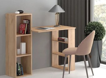 Офисный стол Атлант-Мебель Лаки тип 1 (дуб крафт золотой)