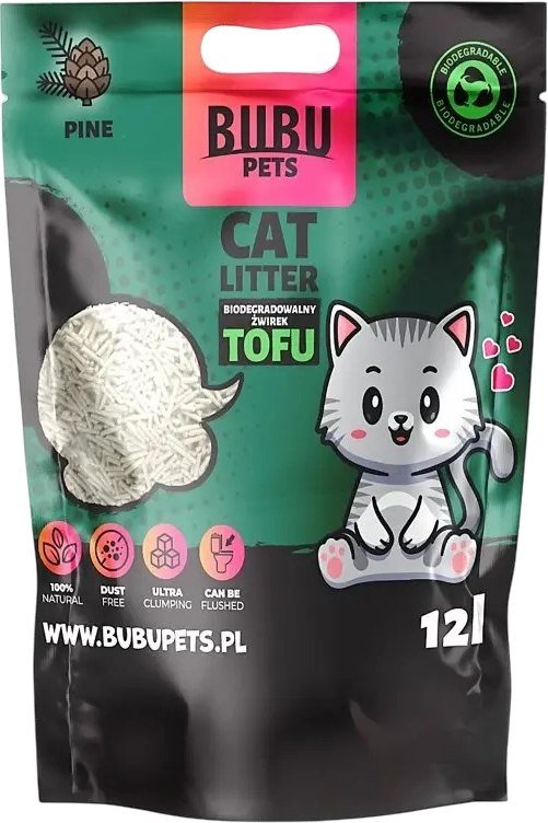 

Наполнитель для туалета Bubu Pets Tofu Pine (5 кг/12 л)