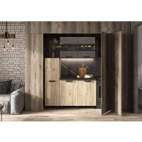 Готовая кухня Стендмебель Эдинбург 1.4 с пеналом (железный камень/дуб крафт серый)