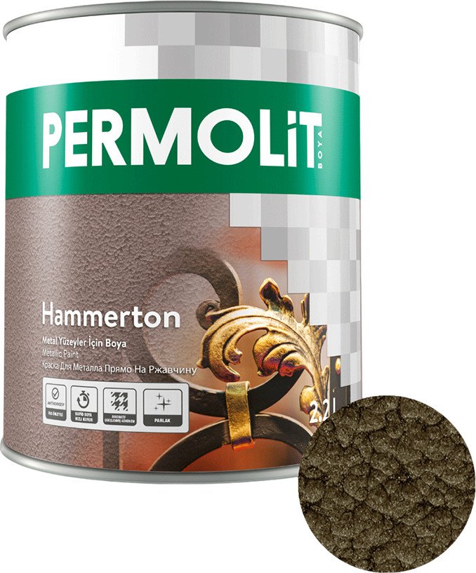 

Краска PERMOLIT Hammerton антикоррозийная с молотковым эффектом 1340 0.65 л (антрацит)