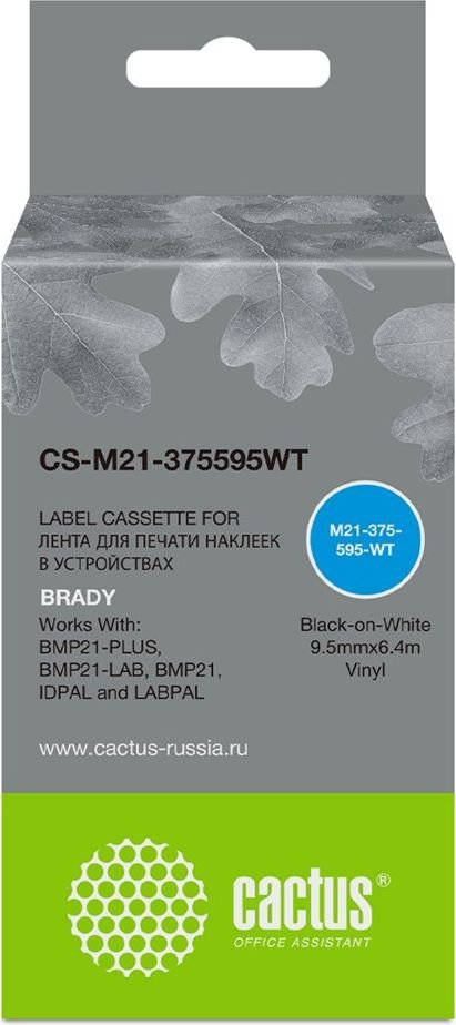 

Картридж CACTUS CS-M21-375595WT (аналог Brady M21-375595WT)