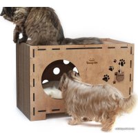 Домик Чешир Сундук без когтеточки (бежевый)