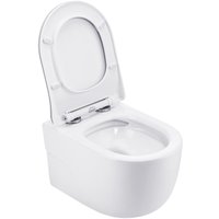 Унитаз подвесной Roxen Porto в комплекте с инсталляцией StounFix Dual Fresh 6 в 1 968478 (кнопка: брашированное золото)