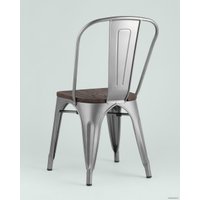 Стул Stool Group Tolix wood (серебристый матовый)