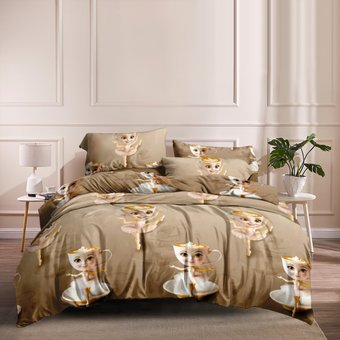 1.5-спальный комплект постельного белья Царство сновидений 1.5сп Балерина Капучино 150-0570