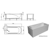 Ванна Kolpa-San String 170х75 (экран, каркас и сифон)