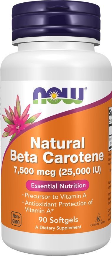 Витамин Now Foods Natural Beta Carotene 25.000 IU (90 капсул)