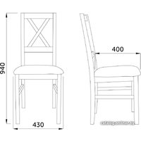 Стул DREWMIX Nilo 10 (черный/графит)