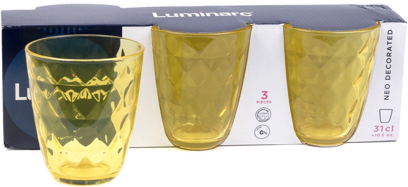 

Набор стаканов для воды и напитков Luminarc Neo diamond colorlicious yellow P7127