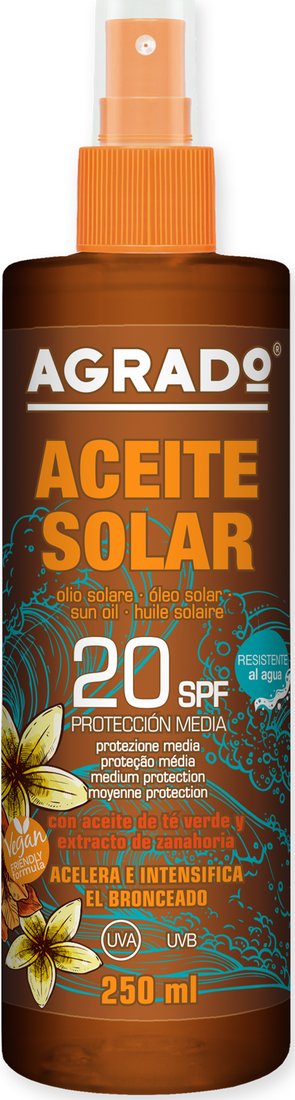 

Масло солнцезащитное Agrado Sun Oil SPF 20 250 мл