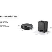 Робот-пылесос Roborock Q8 Max Pro+ Q8MPP52-02 (с русской озвучкой, черный)