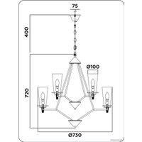 Подвесная люстра Ambrella light Traditional TR3238/6+3 BK