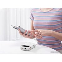 Внешний аккумулятор Baseus Qpow2 Dual-Cable Digital Display Fast Charge Power Bank 22.5W 10000mAh (белый)