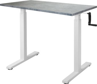 ErgoSmart Manual Desk Compact 1360x800x36 мм (бетон Чикаго/белый)