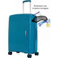 Чемодан-спиннер 4 ROADS 8001-M 65 см (петролеум)