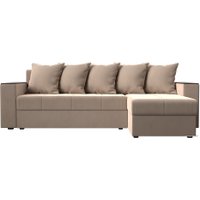 Угловой диван Лига диванов Дубай лайт правый 114151 (велюр бежевый)