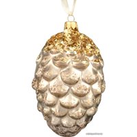 Елочная игрушка Орбитал Шишка сосновая 200-035-5 (серый/золото)