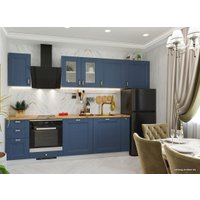 Готовая кухня МК Стиль Chalet 2.4 м (массив деним)