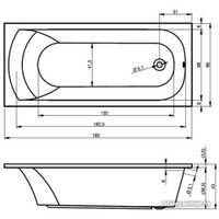 Ванна Ventospa Diona 180x80