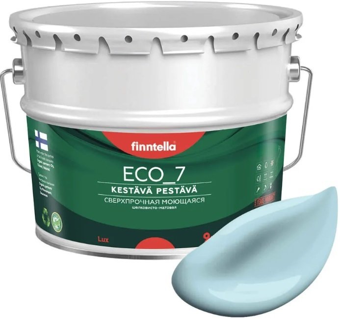 

Краска Finntella Eco 7 Jaata F-09-2-9-FL018 9 л (светло-голубой)