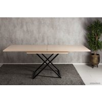 Стол-трансформер Levmar Accord D31/S53 (выбеленный дуб/черные опоры)