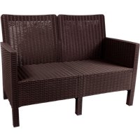 Скамейка ВПМ Ротанг 2-х местный 6199037 (темно-коричневый)