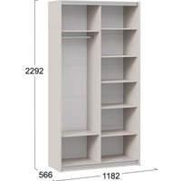 Шкаф-купе Трия Оскар Т2 1200 271155 (ручка черная/кашемир) в Солигорске