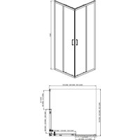 Душевой уголок Aquatek 80x80 AQNAA1142-80 (хром/прозрачное стекло)