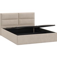 Кровать Трия Глосс универсальная с ПМ Тип 1 140x200 (микровелюр Wellmart Dark Beige)