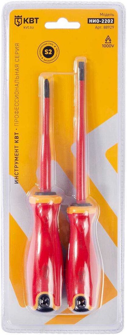 Набор отверток КВТ НИО-2202 (2 предмета)