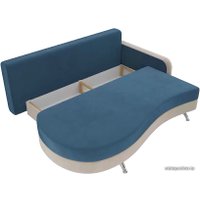 Тахта Лига диванов Премьер 105255 (правый, голубой/бежевый)