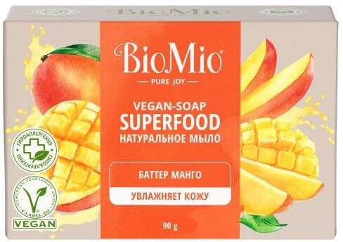 

BioMio Мыло твердое Bio-Soap с баттером Манго 90 г