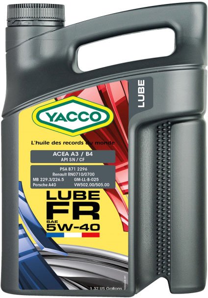 

Моторное масло Yacco Lube FR 5W-40 4л