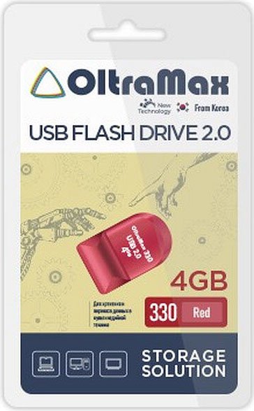 

USB Flash OltraMax 330 4GB (красный)