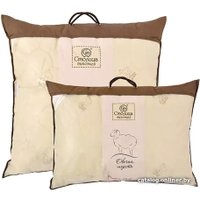 Спальная подушка Столица Текстиля Стеганая Овечья шерсть Премиум поплин на молнии (50х70 см)