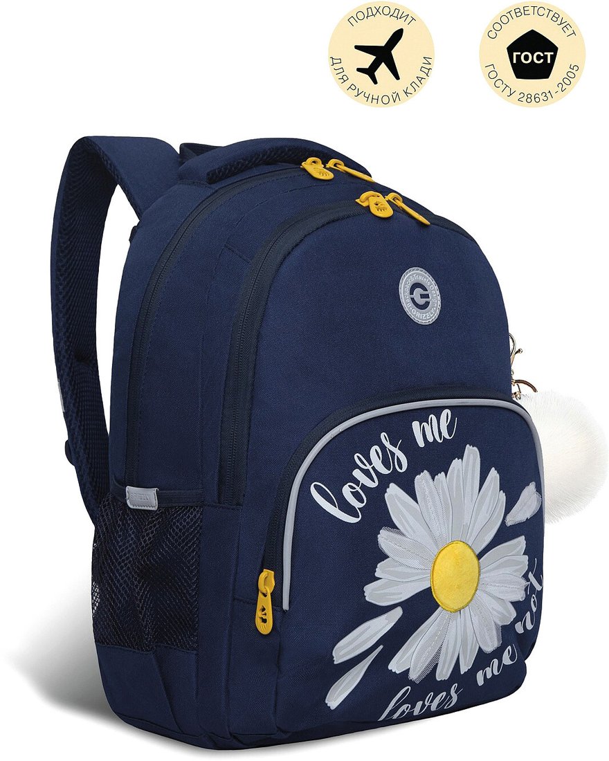 

Школьный рюкзак Grizzly RG-260-2 (синий)