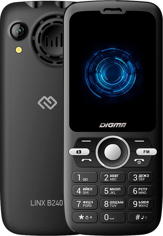 

Кнопочный телефон Digma Linx B240 (черный)