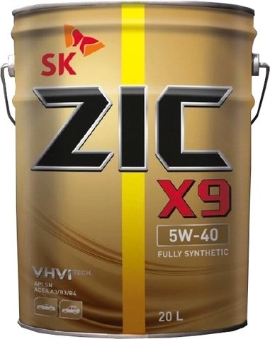 

Моторное масло ZIC X9 5W-40 20л