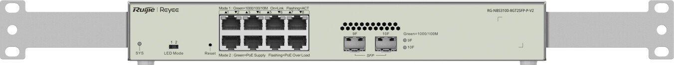Управляемый коммутатор 2-го уровня Ruijie Networks RG-NBS3100-8GT2SFP-P-V2