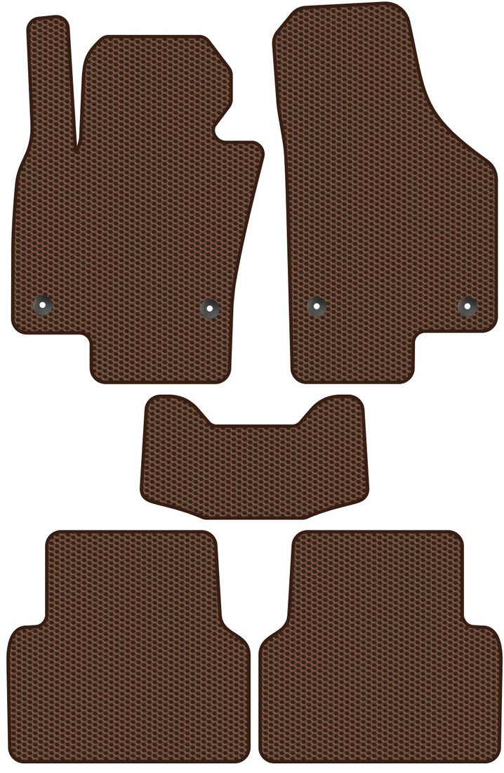 

Комплект ковриков для авто Alicosta Volkswagen Tiguan I (suv / NF) 2006 - 2017 (коричневый, сота)