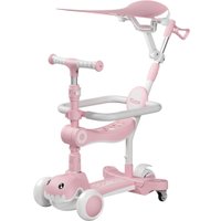 Трехколесный самокат Ricos T-Rex JSCML603B (белый/розовый)