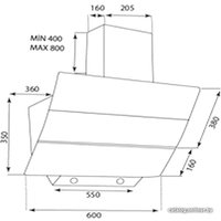 Кухонная вытяжка Ginzzu Array HKH-203