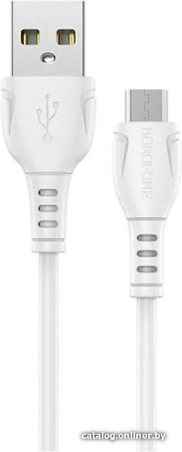 Кабель Borofone BX51 USB type-A - microUSB (1 м, белый)