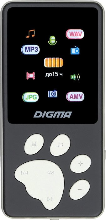 

Плеер MP3 Digma S4 8GB (черный/серый)