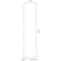 Шкаф-пенал МДК ГШБ бельевой 2120x400x450 (венге)
