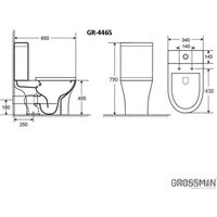 Унитаз напольный Grossman GR-4465S (с сиденьем)